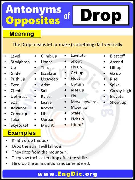 drop antonym|another word for drops.